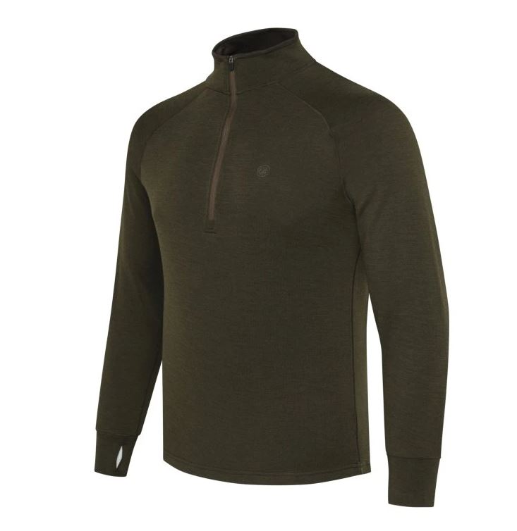 mikina Glider Merino Half Zip Green Moss - Beretta