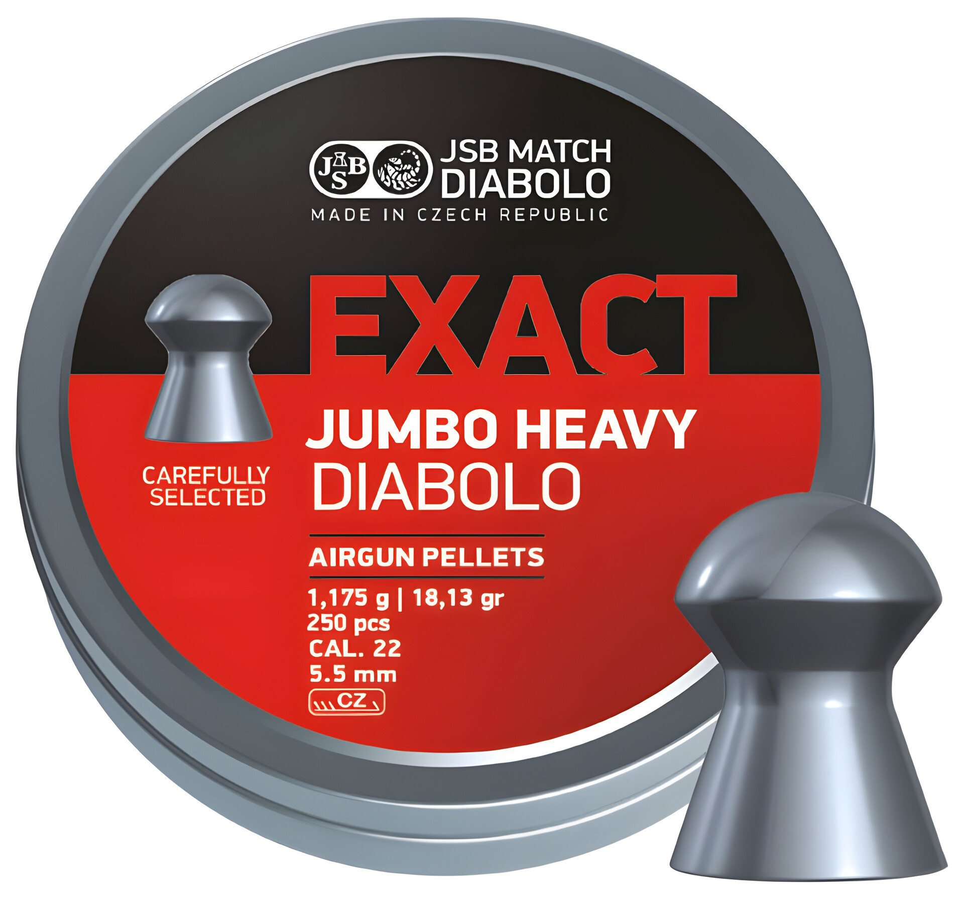 diabolo JSB Exact Jumbo 5,51 mm - 250 ks