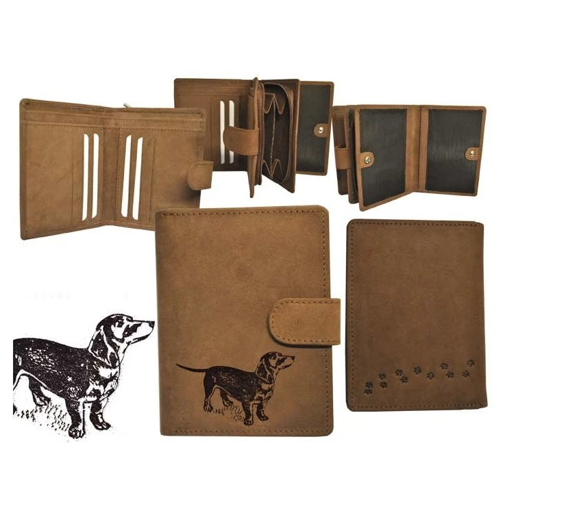 dámská peněženka s přezkou - jezevčík hladkosrstý